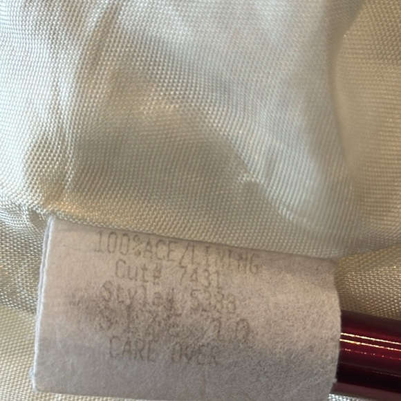 Vintage Nina K David Cline Ivory & Tan Crochet Inset Vest or Top Size 10 - Picture 8 of 10